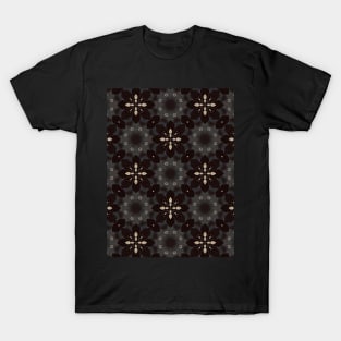 Black and White Gear Looking Pattern - WelshDesignsTP002 T-Shirt